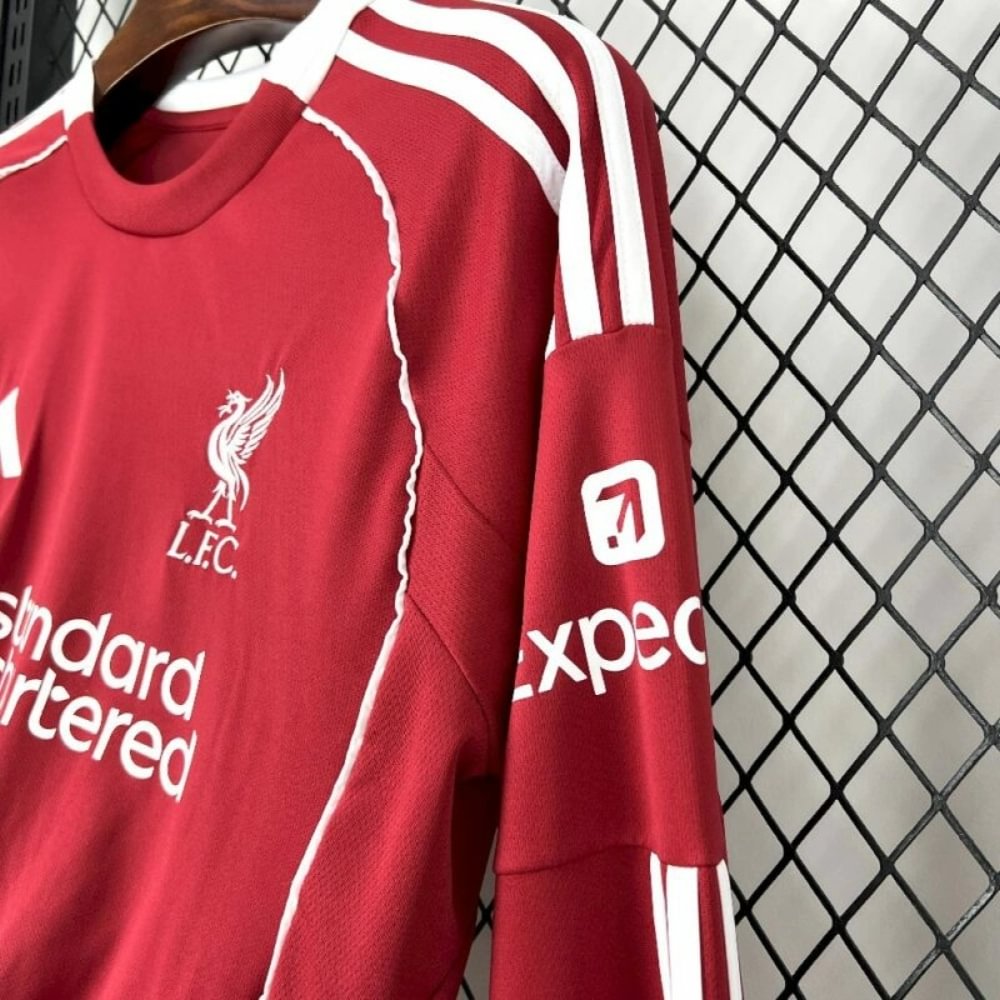 Camiseta Liverpool local 25-26  manga larga Versión Fan 1:1