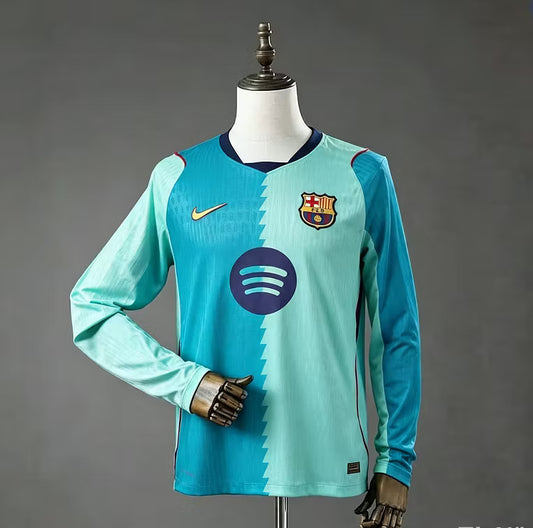 Camiseta Barcelona tercero  26-27  manga larga Versión Fan