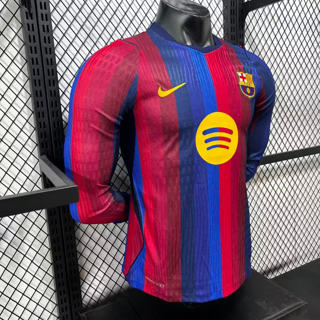 Camiseta barcelona local 26-27  manga larga Versión Fan