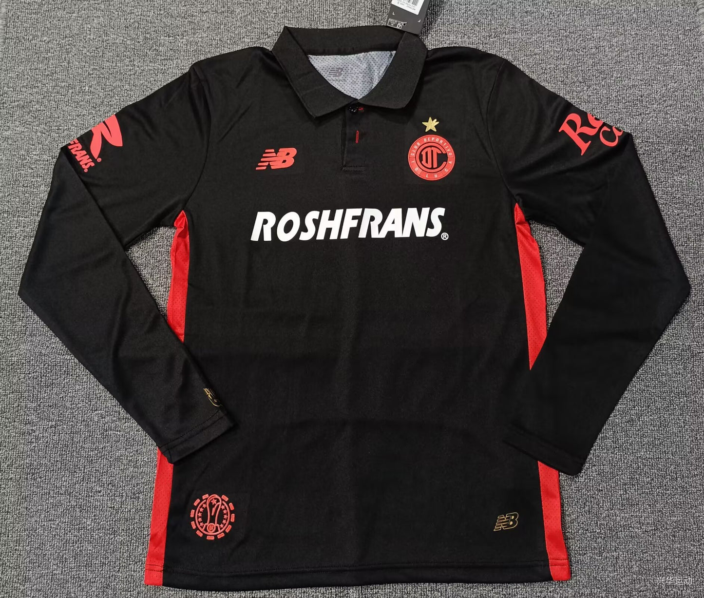Camiseta visitante toluca manga larga 25/26 Versión Fan 1:1