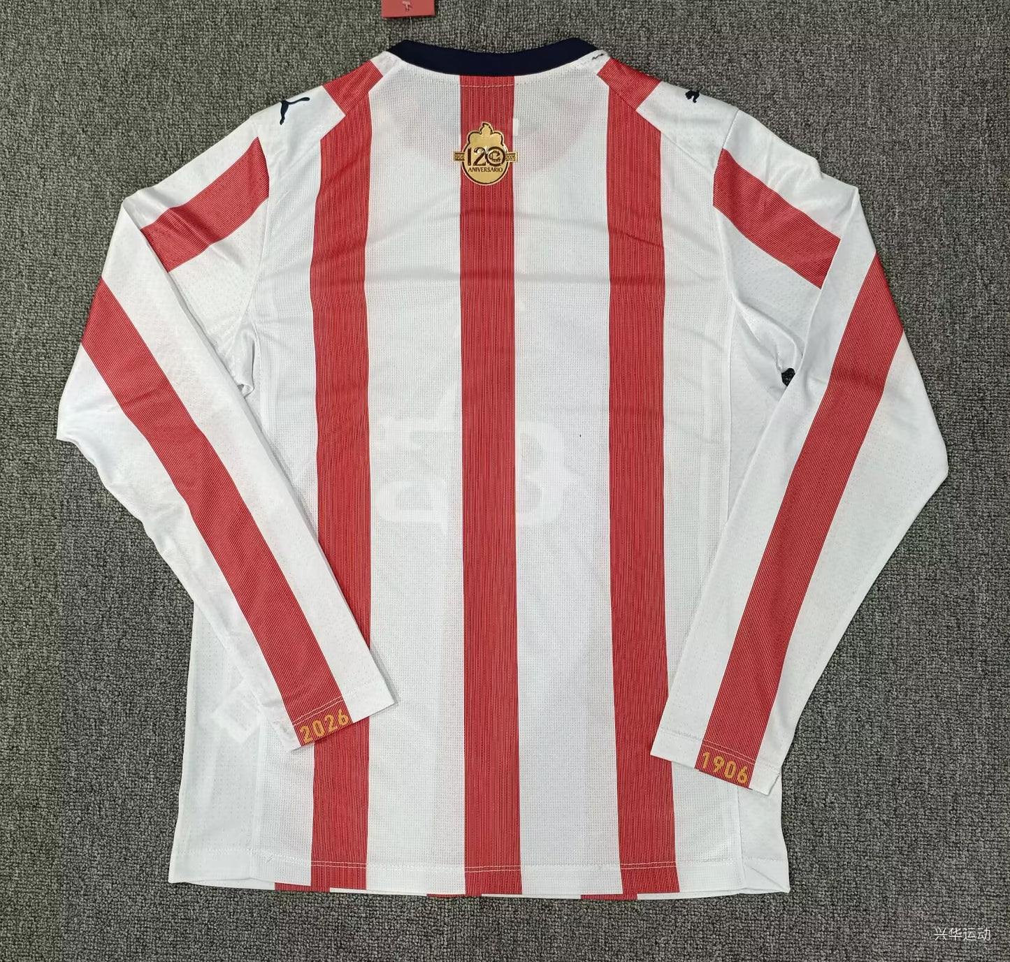 Camiseta chivas manga larga 120 aniversario Versión Fan