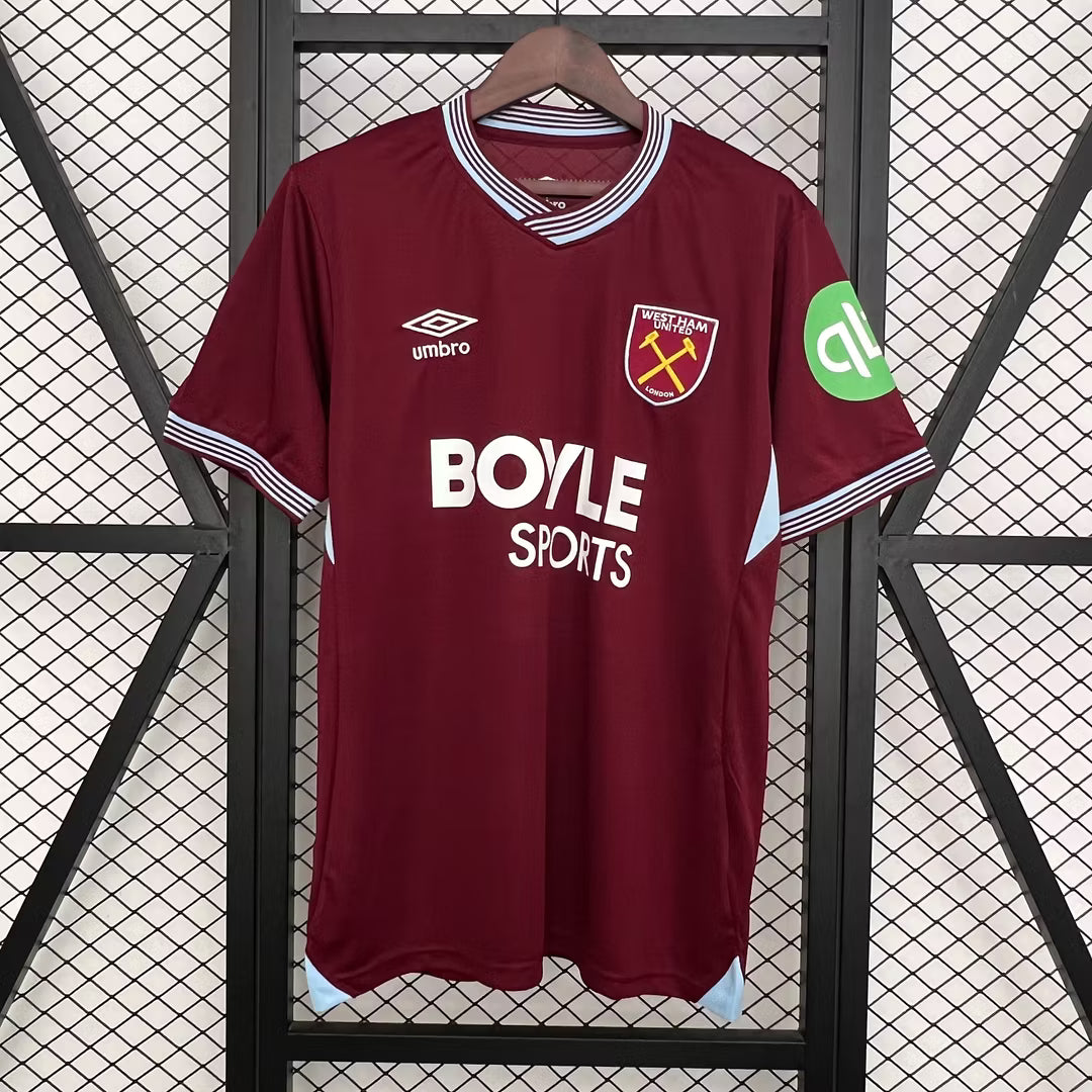 Camiseta West ham local 25-26 Versión Fan 1:1