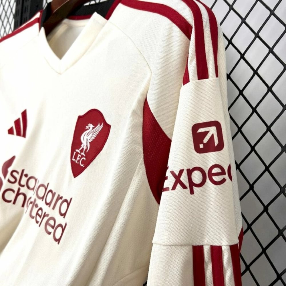 Camiseta Liverpool visitante 25-26  manga larga Versión Fan 1:1
