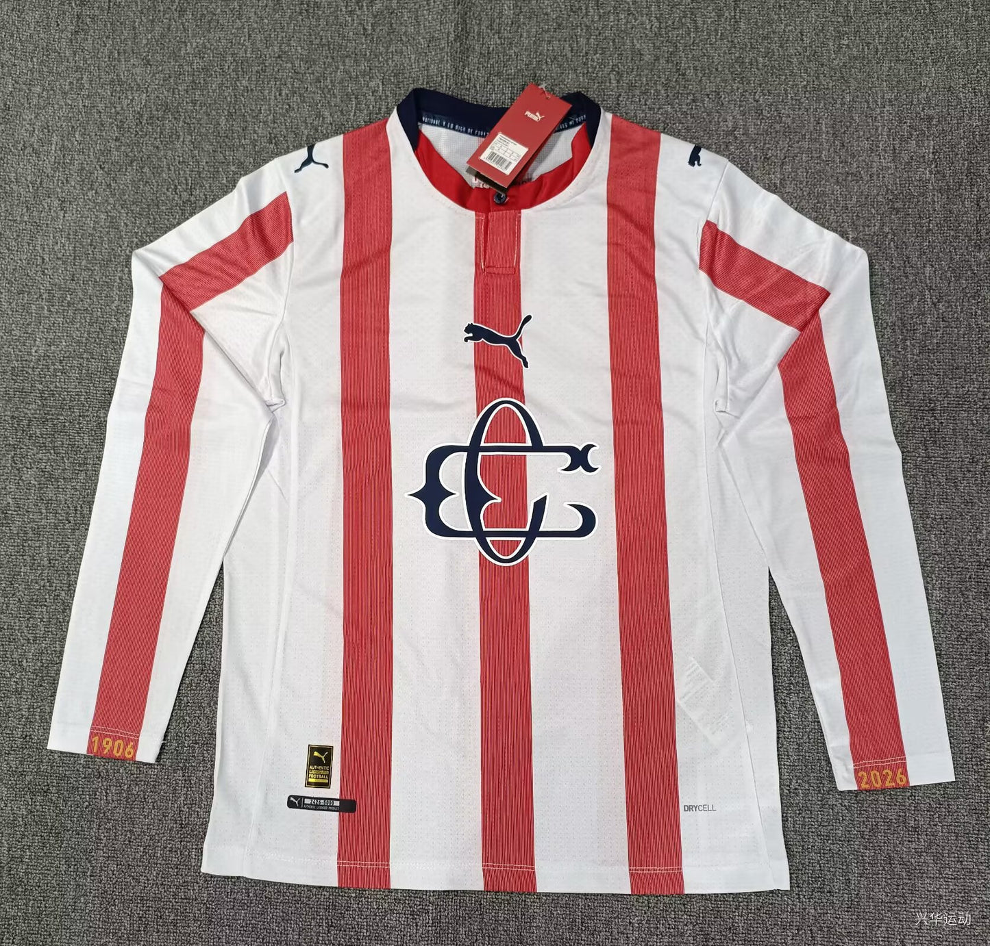Camiseta chivas manga larga 120 aniversario Versión Fan