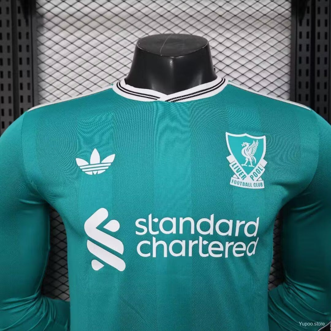 Tercera camiseta Liverpool 25-26  manga larga Versión Fan 1:1