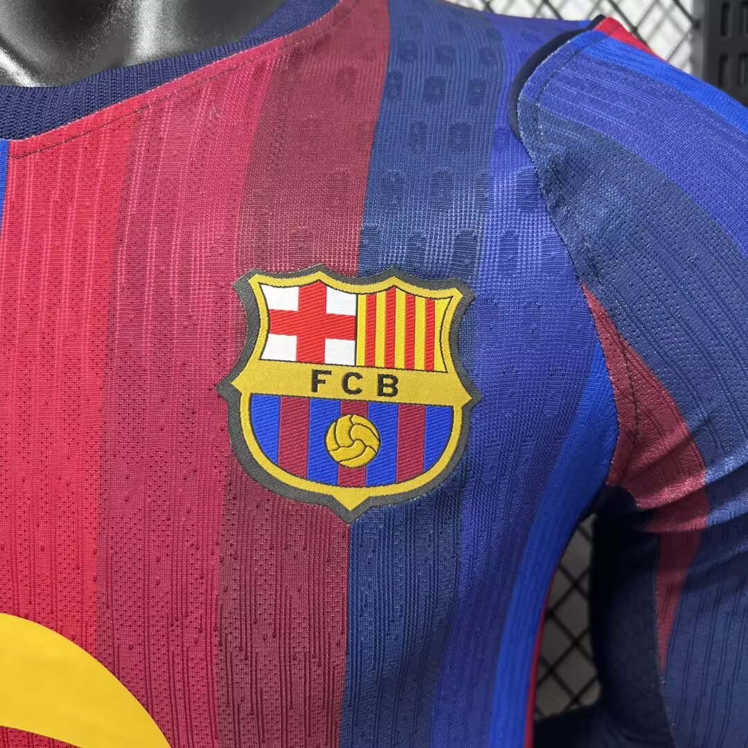 Camiseta barcelona local 26-27  manga larga Versión Fan