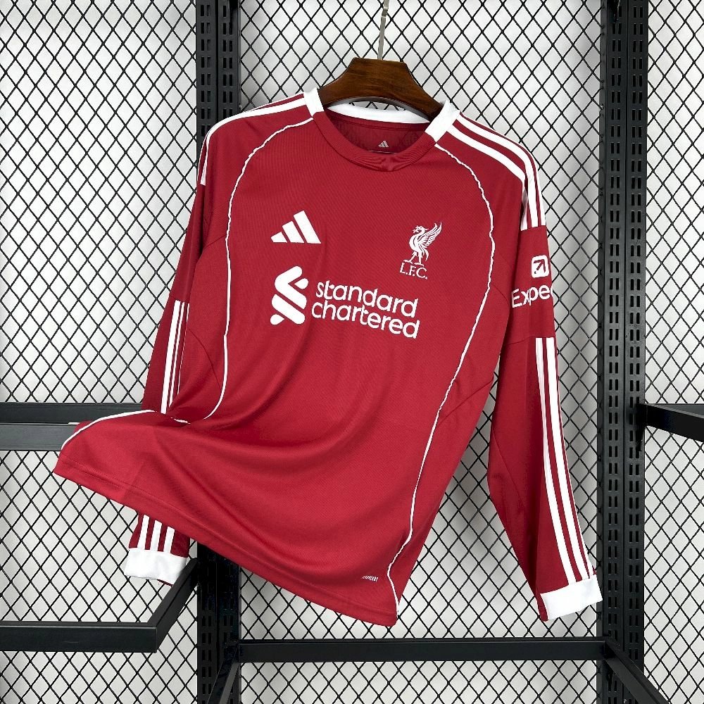 Camiseta Liverpool local 25-26  manga larga Versión Fan 1:1