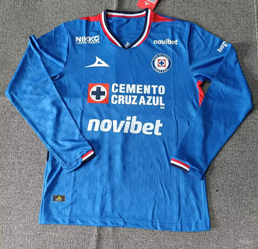 Camiseta local cruz azul manga larga 25/26 Versión Fan 1:1