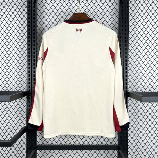 Camiseta Liverpool visitante 25-26  manga larga Versión Fan 1:1