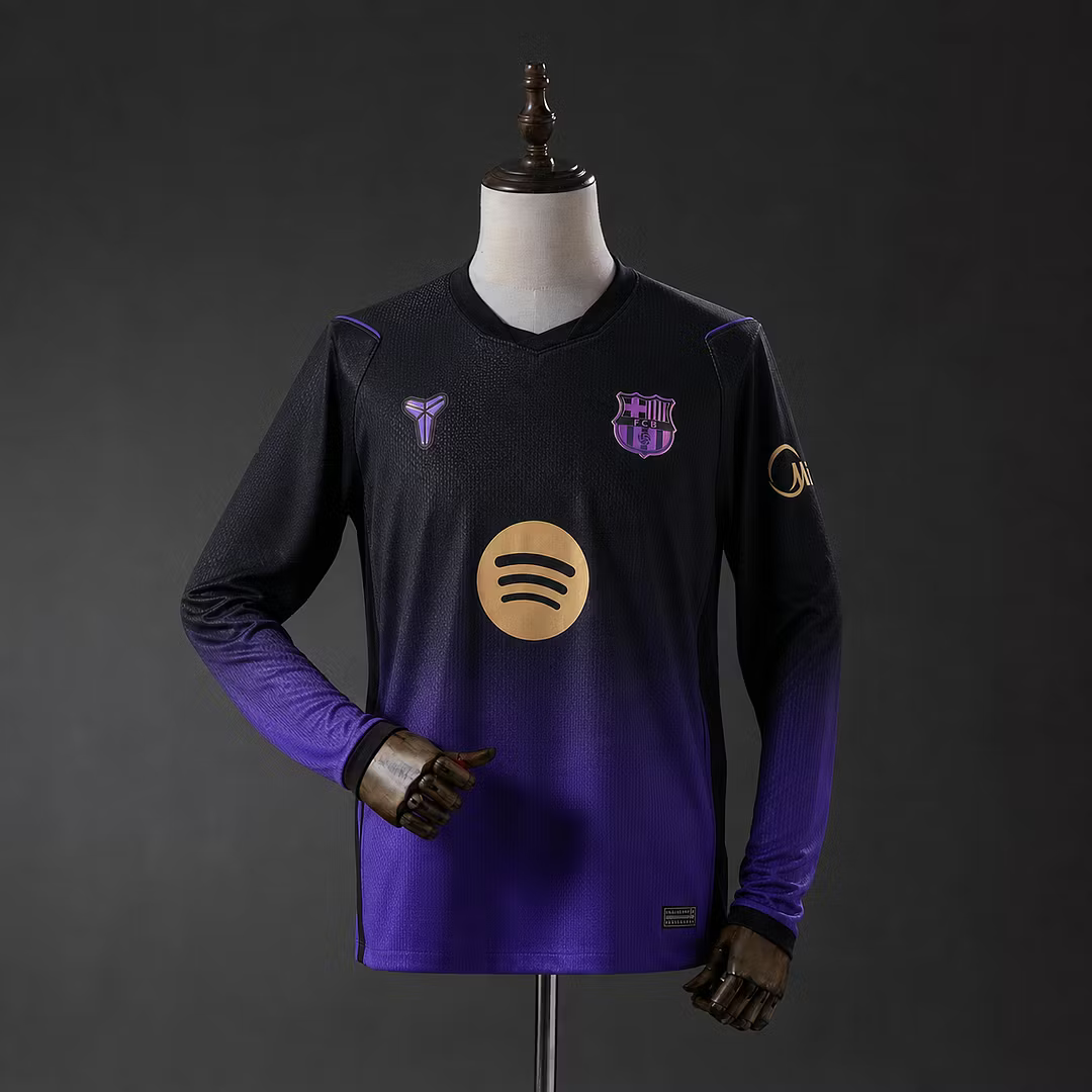 Camiseta Barcelona visitante  26-27  manga larga Versión Fan